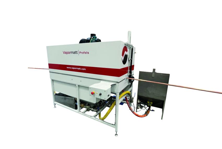 Profelis automatic wet blasting machine configured for wire and cable